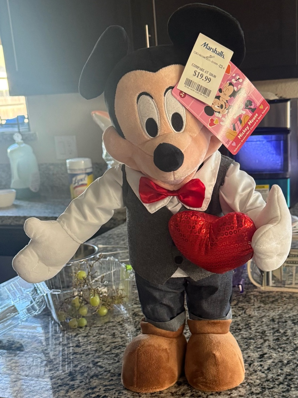 Marshalls Mickey Mouse Plush Costume - Black, White, Red & Brown